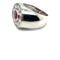 Bague 60 Bague jonc en or blanc avec rubis et diamants 58 Facettes
