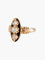 Bague 55 Bague ancienne Napoléon III en or rose, émail et diamants 58 Facettes