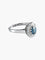 Bague 57 Bague Pompadour ancienne en or blanc avec saphir et diamants 58 Facettes
