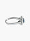 Bague 57 Bague Pompadour ancienne en or blanc avec saphir et diamants 58 Facettes
