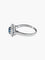 Bague 57 Bague Pompadour ancienne en or blanc avec saphir et diamants 58 Facettes