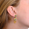 Boucles d'oreilles Boucles d’oreilles anciennes en or jaune 18K et turquoises 58 Facettes