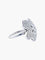 Bague 51 Bague fleur en or blanc 750 pavée de diamants 58 Facettes