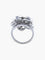 Bague 51 Bague fleur en or blanc 750 pavée de diamants 58 Facettes