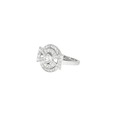 Bague 56 Bague Art déco - Diamants en platine vers 1925 58 Facettes