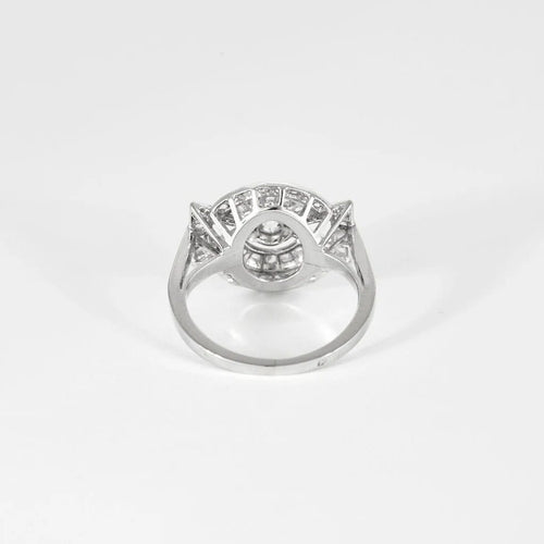 Bague 56 Bague Art déco en platine et diamants 58 Facettes