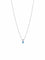 Collier Pendentif sur chaîne en or blanc 18 ct et aigue-marine 58 Facettes