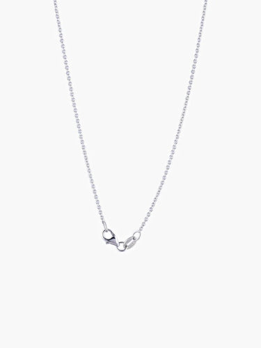 Collier Pendentif sur chaîne en or blanc 18 ct et aigue-marine 58 Facettes