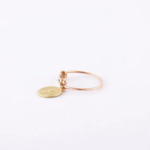 Bague 53 Bague médaille Vierge Marie Art nouveau en or jaune et rose 58 Facettes