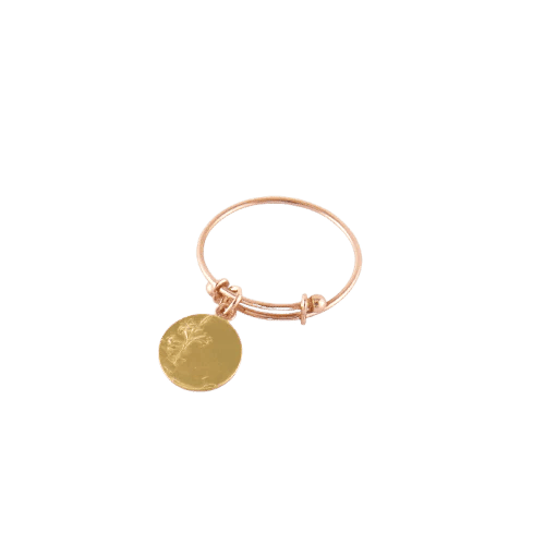 Bague 53 Bague médaille Vierge Marie Art nouveau en or jaune et rose 58 Facettes