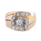 Bague 55 Bague tourbillon en or rose 18 ct et platine avec diamant 58 Facettes 1