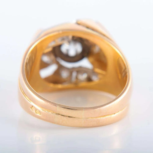Bague 55 Bague tourbillon en or rose 18 ct et platine avec diamant 58 Facettes 1