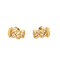 Boucles d'oreilles GROSPIRON Joaillerie - Demi-créoles en or jaune 750 serties de diamants 58 Facettes