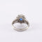 Bague 60 Bague chevalière jonc marguerite en platine, saphir et diamants 58 Facettes