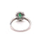 Bague 56 Bague marguerite en or blanc avec émeraude et diamants 58 Facettes