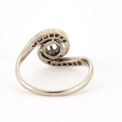 Bague 52 Bague Tourbillon en or jaune et blanc 18 carats sertie de diamants 58 Facettes