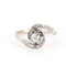 Bague 52 Bague Tourbillon en or jaune et blanc 18 carats sertie de diamants 58 Facettes