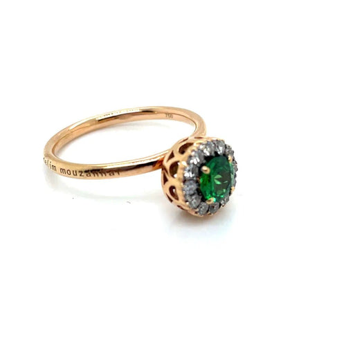 Bague 52 Selim Mouzannar - Bague en or rose 750 avec tsavorite et diamants 58 Facettes