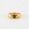 Bague 52 Bague jonc sertie d’une émeraude ronde en or jaune 18K 58 Facettes