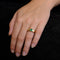 Bague 52 Bague jonc sertie d’une émeraude ronde en or jaune 18K 58 Facettes