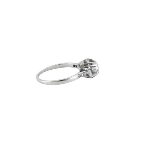 Bague 54 Solitaire - Bague en or blanc 750 avec diamant 0,30 ct 58 Facettes