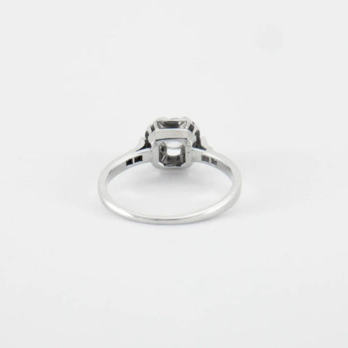 Bague 54 Solitaire - Bague en or blanc 750 avec diamant 0,30 ct 58 Facettes