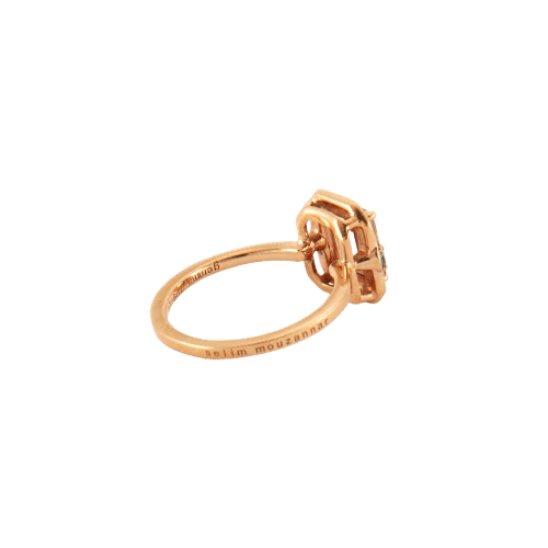 Bague 52.5 Selim Mouzannar Gemma - Bague en or rose avec morganite et tanzanites 58 Facettes