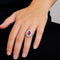 Bague 56 Bague rubis cabochon et diamants en or jaune et or blanc 750 58 Facettes