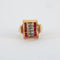 Bague 55 Bague tank en or rose 18 carats avec diamants 58 Facettes