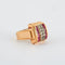 Bague 55 Bague tank en or rose 18 carats avec diamants 58 Facettes