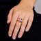 Bague 55 Bague tank en or rose 18 carats avec diamants 58 Facettes