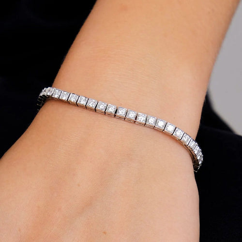 Bracelet Bracelet tennis en or blanc et diamants 58 Facettes