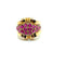 Bague 61 Bague tank ancienne en or rose 18 rubis 58 Facettes