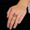 Bague 61 Bague tank ancienne en or rose 18 rubis 58 Facettes