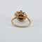 Bague 57 Bague tourbillon vintage en or blanc 750, perle Akoya et diamants 58 Facettes