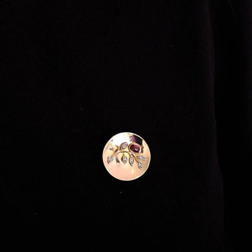 Broche Broche ancienne rubis et diamants en or rose et or blanc 58 Facettes