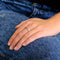 Bague 59 Alliance - Bague en or blanc 750 sertie de diamants 58 Facettes