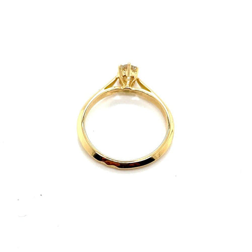 Bague 52.5 Solitaire - Bague en or jaune et diamant 58 Facettes