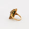 Bague 52 Bague Napoléon III en or jaune, platine, agate verte et diamants 58 Facettes
