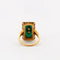 Bague 52 Bague Napoléon III en or jaune, platine, agate verte et diamants 58 Facettes