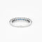 Bague 54 Demi-alliance - Bague en or blanc 750 sertie de saphirs 58 Facettes
