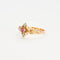 Bague 55.5 Bague ancienne rubis et diamants en or rose 18 carats 58 Facettes