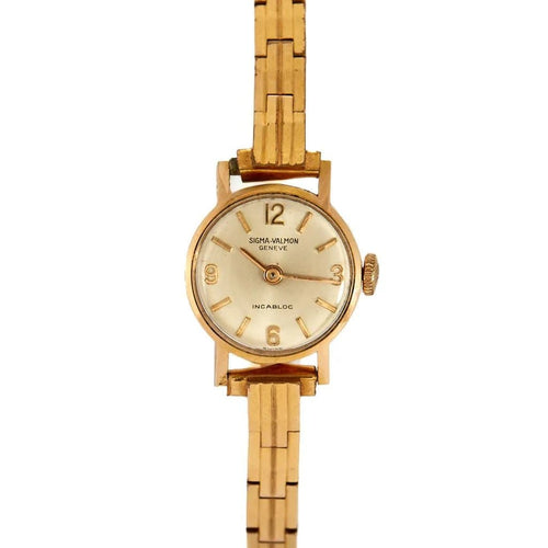Montre Sygma-Valmon - Montre mécanique dame en or jaune 750 58 Facettes