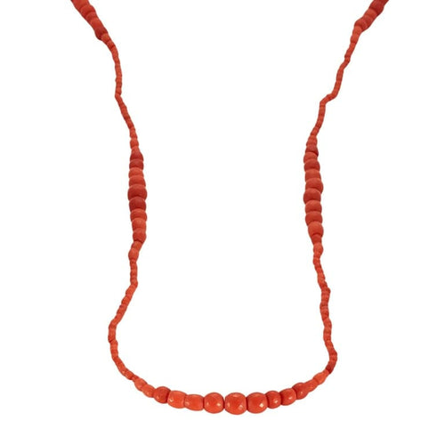 Collier Collier sautoir en corail méditerranéen avec fermoir en or jaune 750 58 Facettes