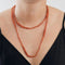 Collier Collier sautoir en corail méditerranéen avec fermoir en or jaune 750 58 Facettes