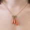 Collier Collier négligé - Collier en or rose et diamants, corail 58 Facettes