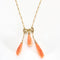 Collier Collier négligé - Collier en or rose et diamants, corail 58 Facettes