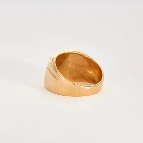 Bague 67 Chevalière homme en or jaune 750 58 Facettes