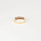 Bague 55 Demi-alliance - Bague en or jaune 14K sertie de rubis 58 Facettes
