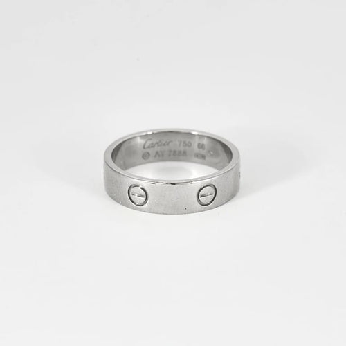 Bague 66 Cartier Love - Alliance en or blanc 58 Facettes